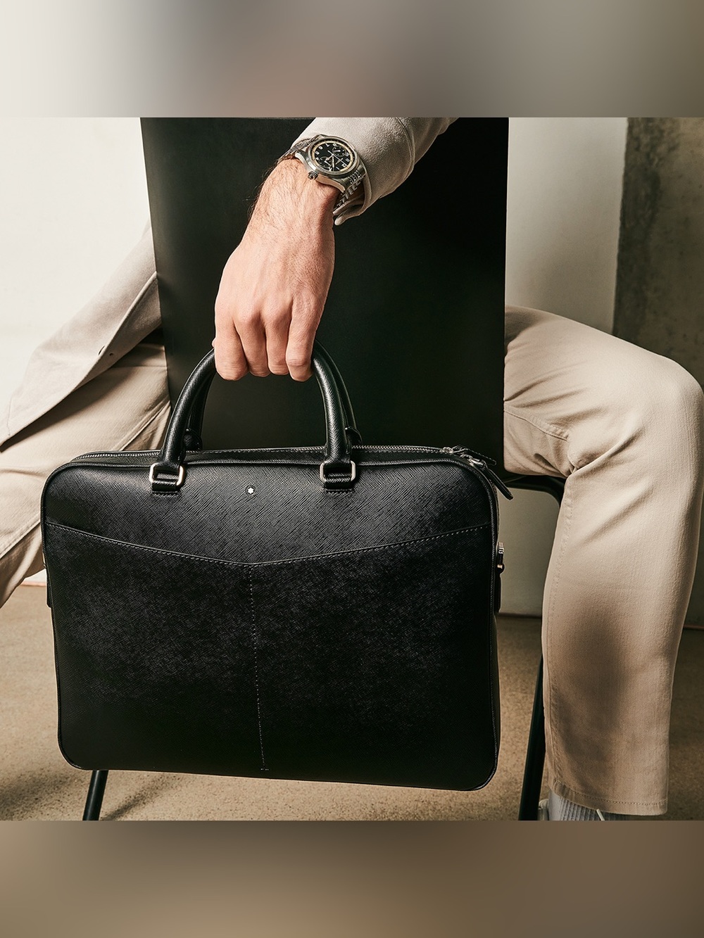 MONTBLANC Sartorial Ultra-Slim Cross-Grain Leather
Briefcase